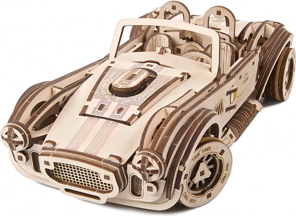 Ugears 3D drewniane mechaniczne puzzle – driftujący samochód wyścigowy Cobra