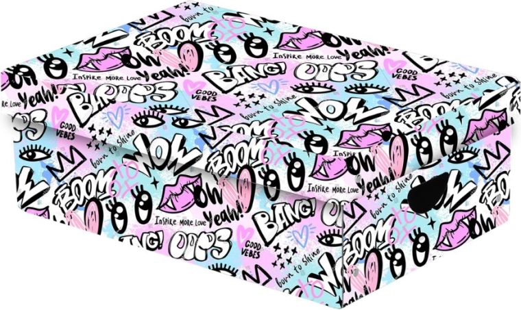 Duże laminowane pudełko do przechowywania Funny Girl