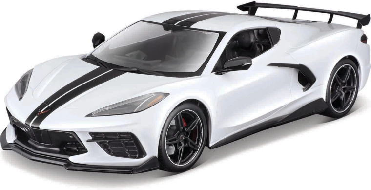 Maisto Chevrolet Corvette Stingray coupe high wing 1:18 biały