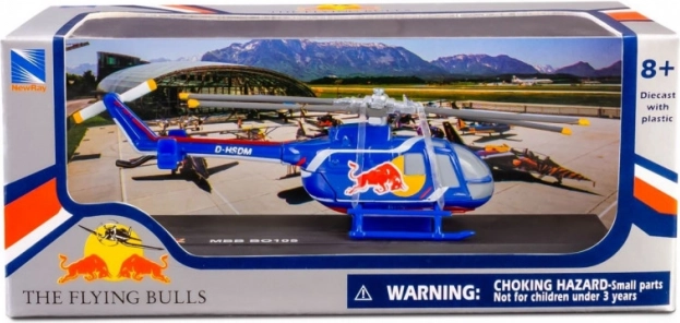 Metalowy model helikoptera MBB BO 105 THE FLYING BULLS 1:90