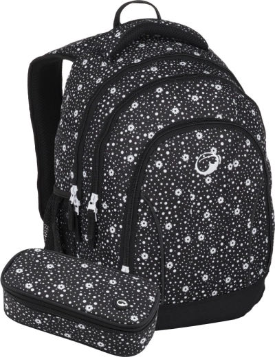 Bagmaster Supernova 24 zestaw uczniowski czarno-biały