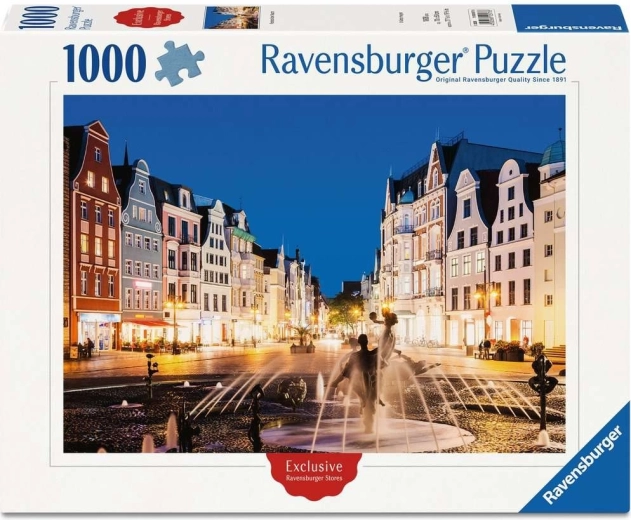 Puzzle Ravensburger Rostock nocą 1000 elementów