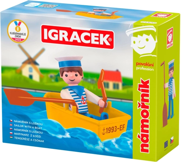 Efko Igráček marynarz – zestaw: figurka z łódką