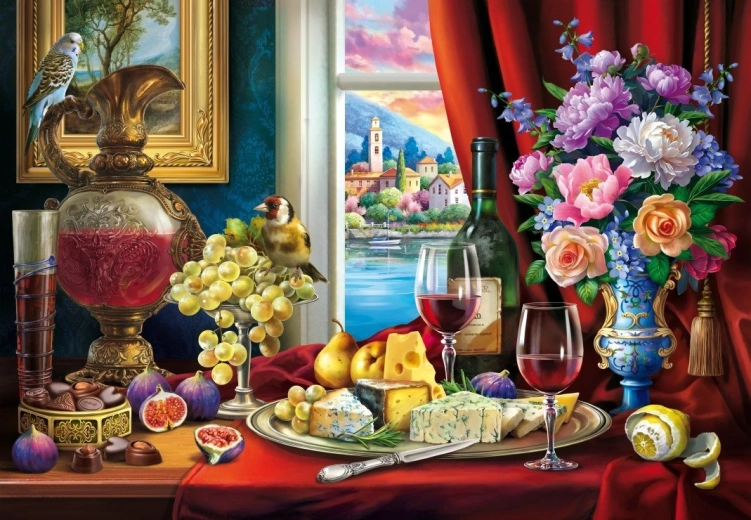 Puzzle Martwa natura z winem 1000 elementów