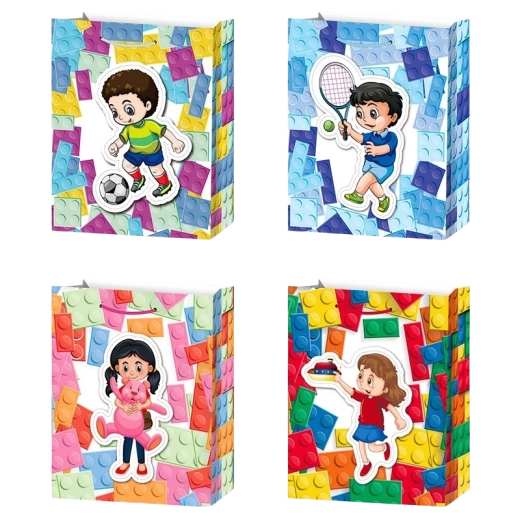 Torebka prezentowa S z motywem sportowym