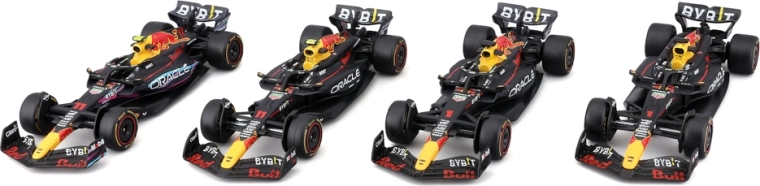 Bburago Formula Racing F1 zestaw 4 modeli Oracle Red Bull Racing 1:43 Verstappen i Pérez