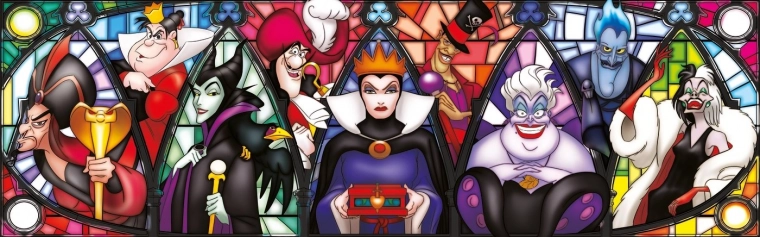 Puzzle panoramiczne Disney Villains 1000 elementów