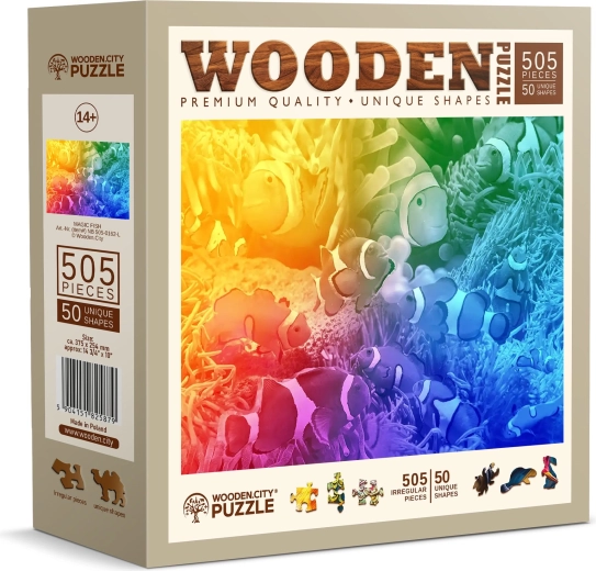 Drewniane puzzle WOODEN CITY Tropikalne ryby, 505 elementów