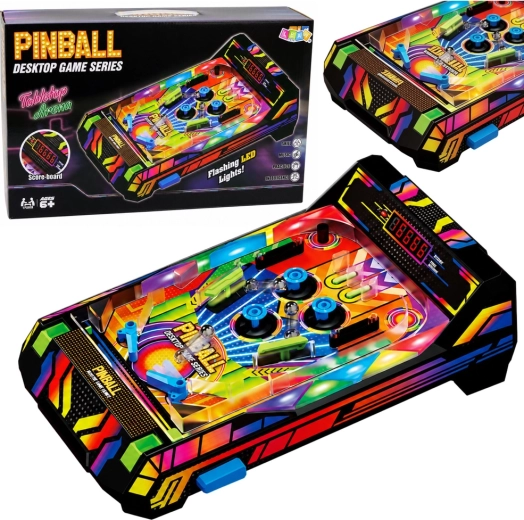 Elektroniczny stołowy pinball (flipper) z licznikiem punktów LED i dźwiękami