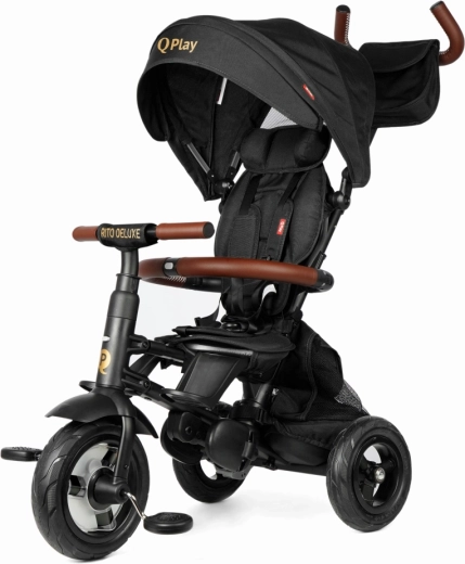 Trójkołowiec QPlay Rito Deluxe Rubber czarny