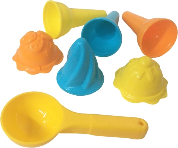 Foremki do piasku lody – zestaw rożków i łyżka