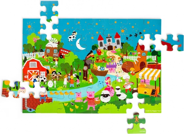Puzzle podłogowe Bajkowa opowieść BIGJIGS TOYS, 48 elementów