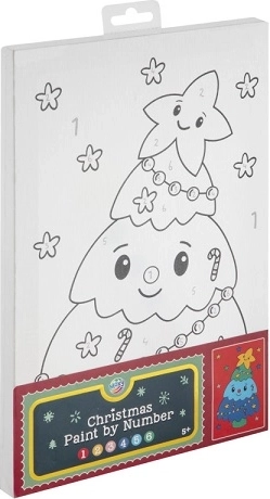 Christmas malowanie na płótnie – choinka bożonarodzeniowa 30 × 19 cm