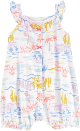 Letni kombinezon Carter's dla dziewczynki ivory palm – 3m