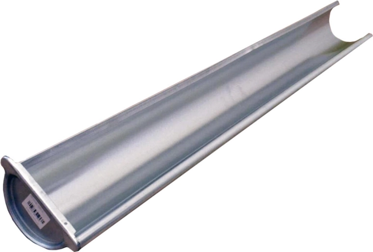 Lej końcowy lewy 250 mm, długość 1 m, stal ocynkowana