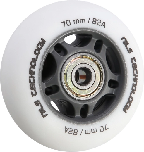 Matowe kółka NILS Extreme PU 70 mm 82A z łożyskami ABEC 9, białe, 4 szt.
