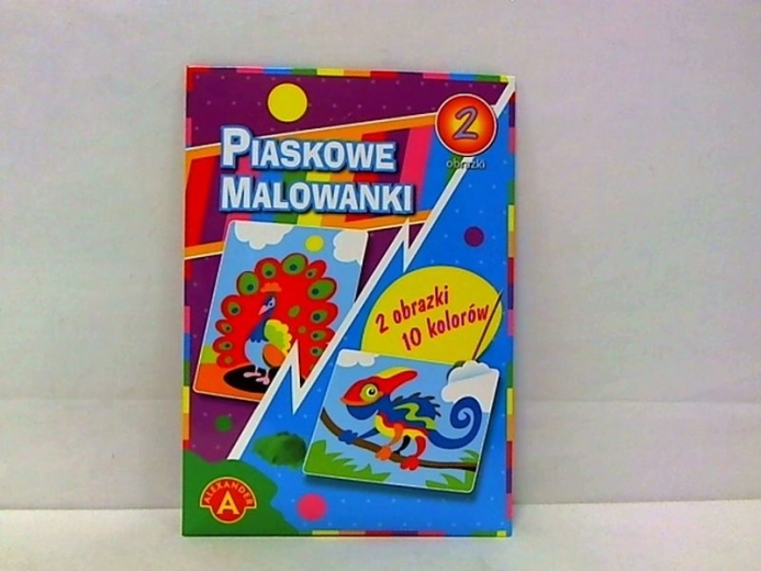 Piaskowa malowanka kameleon – paw