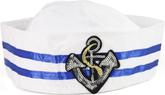 Dziecięca czapka marynarska biała