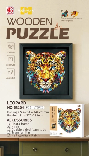 Drewniane puzzle Tygrys, 175 elementów