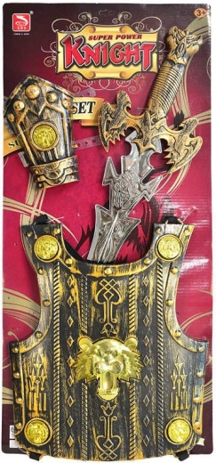 Dziecięcy zestaw rycerski z mieczem i tarczą 57 cm