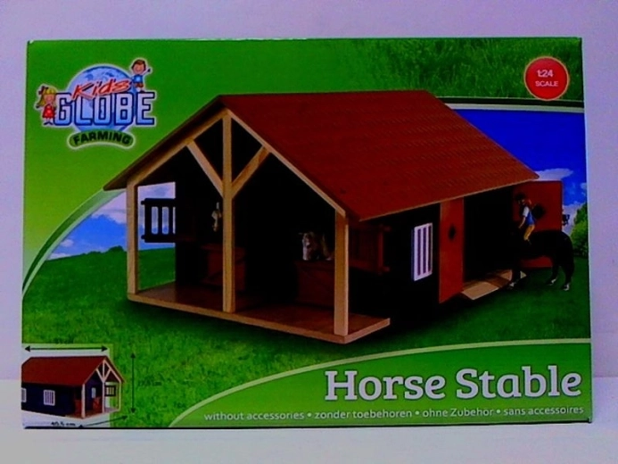 Kids Globe Farming drewniana stajnia dla koni 1:24