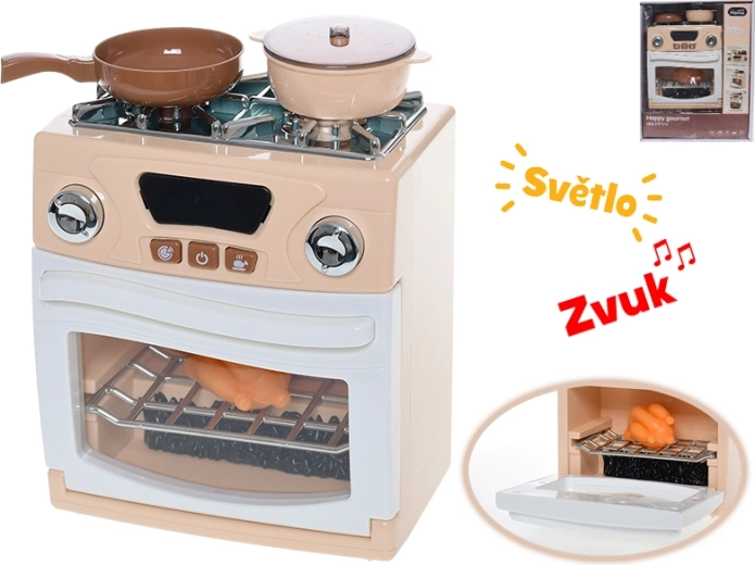 Dziecięca kuchenka z piekarnikiem, światłem, dźwiękiem i akcesoriami