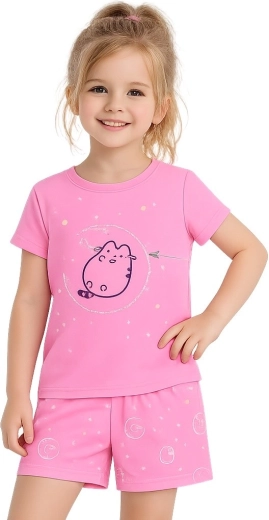 Damska różowa bawełniana piżama Pusheen