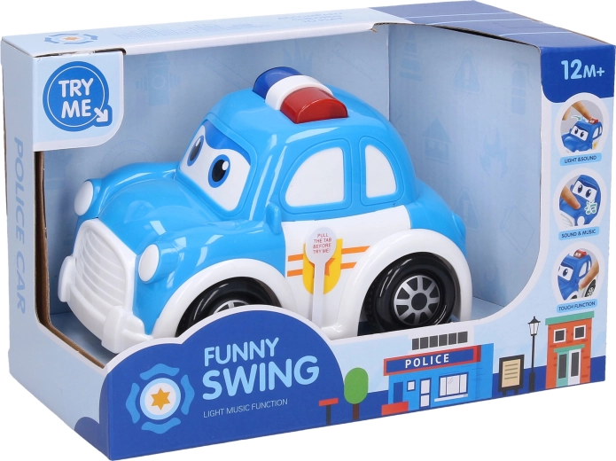 Auto policyjne z efektami 15 cm