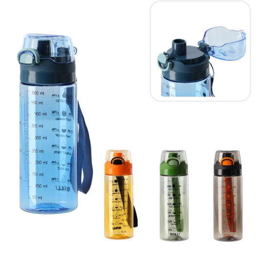 Butelka na wodę 500 ml ze skalą i wzorami