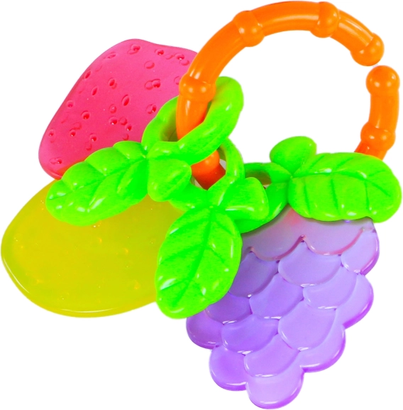 Grzechotka i gryzak w kształcie owoców dla niemowląt