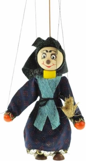 Drewniana marionetka czarownica