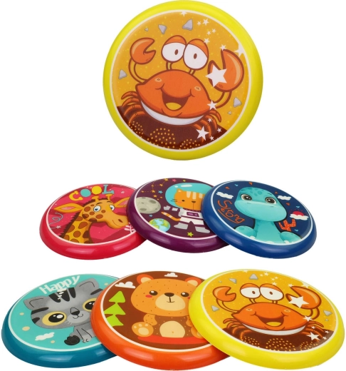 Dziecięce plastikowe frisbee z obrazkiem zwierzątka - 1 sztuka