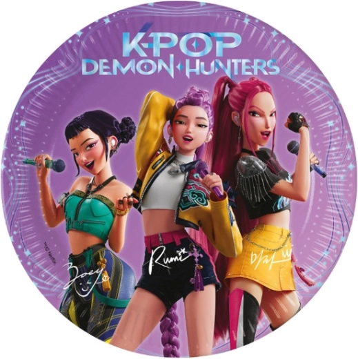 Papierowe talerzyki Demon hunters 20 cm (8 szt.)
