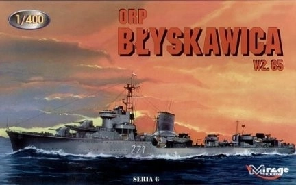 Plastikowy model ORP Błyskawica wz. 65