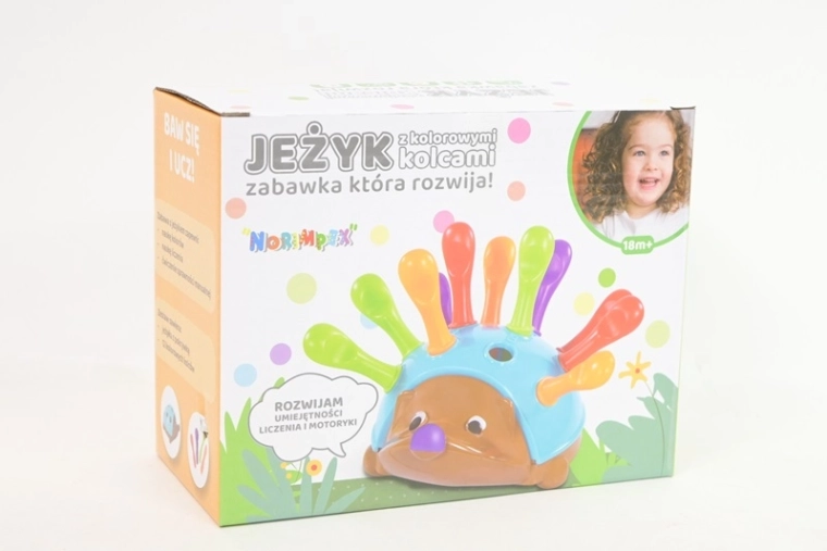 Niebieski edukacyjny jeż z kolcami