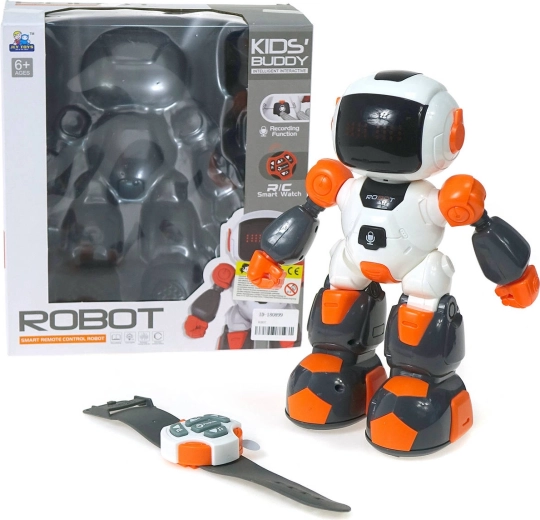 Interaktywny robot RC sterowany zdalnie z nagrywaniem i sterownikiem w formie zegarka - 1 szt.