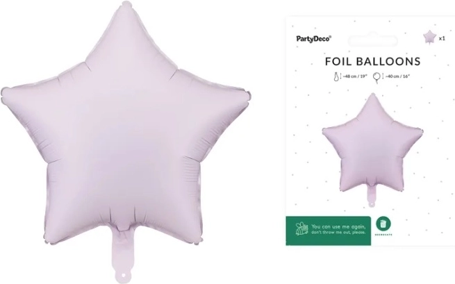 Foliowy balon gwiazda fioletowy 48 cm
