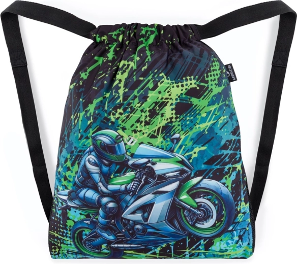 Bagmaster szkolny worek na obuwie na zmianę i strój gimnastyczny z motywem motocykla