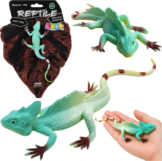 Realistyczna gumowa figurka agamy żaglowej 16 cm