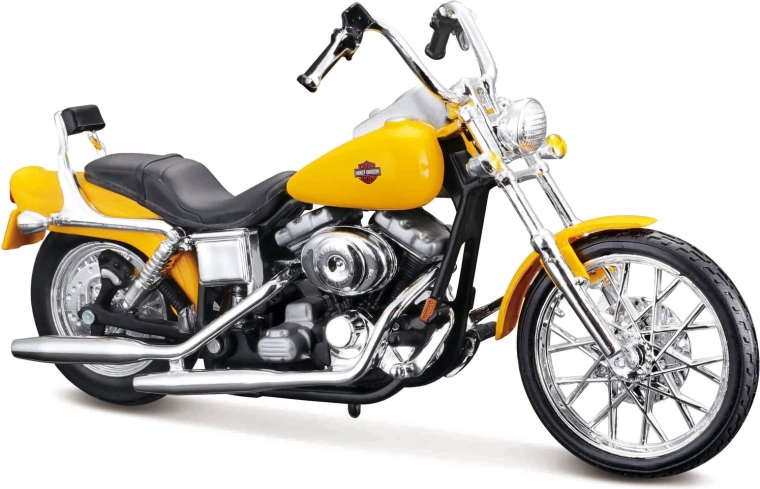 Maisto Harley-Davidson 2001 FXDWG Dyna Wide Glide 1:18 żółty