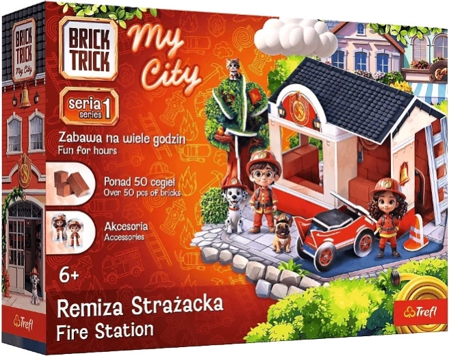 Brick Trick My City remiza strażacka