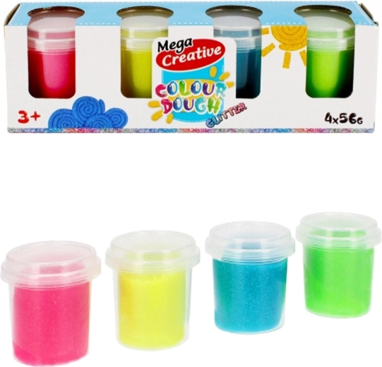 Brokatowa plastelina w tubach (4 kolory) - 1 sztuka