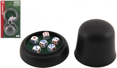 Kości do gry TEDDIES 6 szt. z kubeczkiem