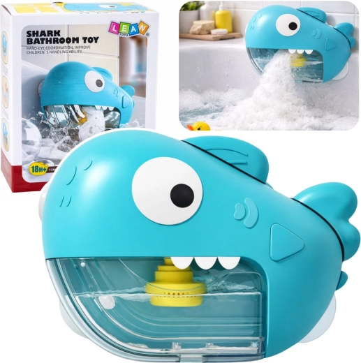 Zabawka do kąpieli rekin – wytwornica piany, niebieska