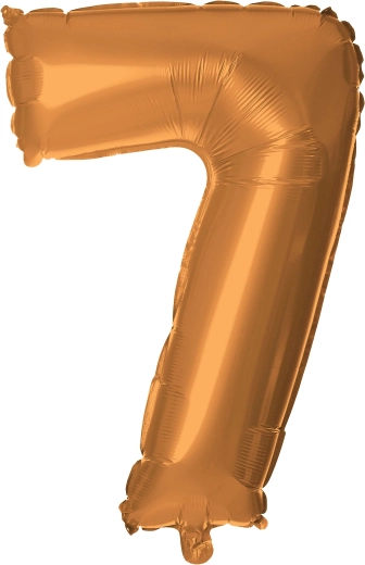 Balon foliowy TORO cyfra 7, 30 cm, brązowy