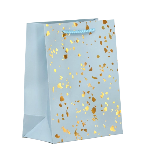 Torebka prezentowa ze złotymi kropkami, 23 × 18 × 10,5 cm