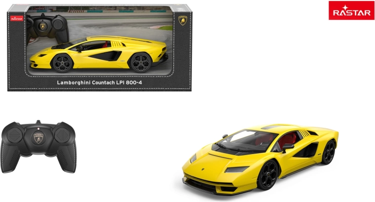 RC auto Lamborghini Countach LPI 800-4 Rastar 1:16 żółte