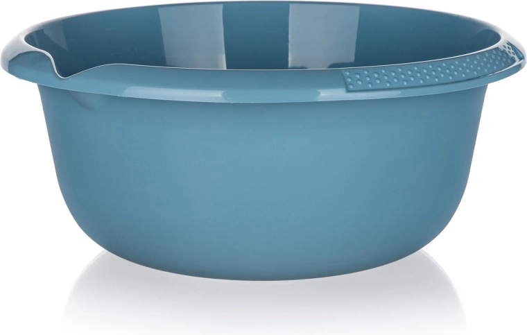 Plastowa miednica z wylewką 32 cm, 6 l – niebieska