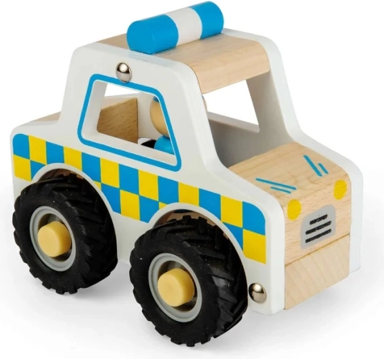 Bigjigs Toys drewniany mini radiowóz policyjny
