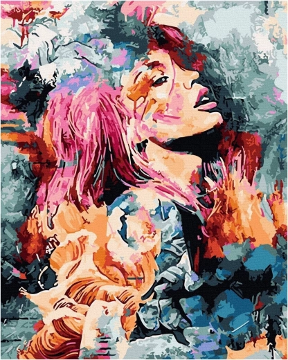 Malowanie diamentowe Kolorowy portret 30 × 40 cm NORIMPEX